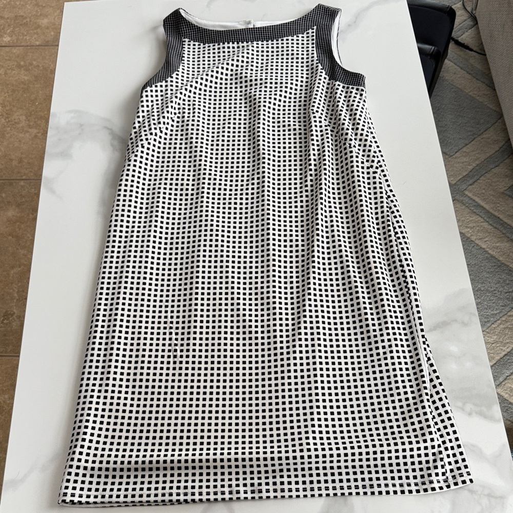 Ann Taylor Black and White Checkered Kids Dress